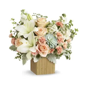 Desert Sunrise Floral Basket Bouquet
